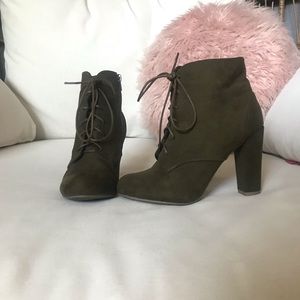 BAMBOO Shoes - Bamboo Olive Green Booties BAMBOO Shoes - Bamboo Olive Green Booties